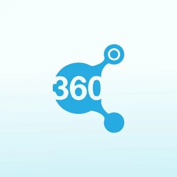 360 degree science, 360 vector logo design template idea and inspiration. Stock Illustration