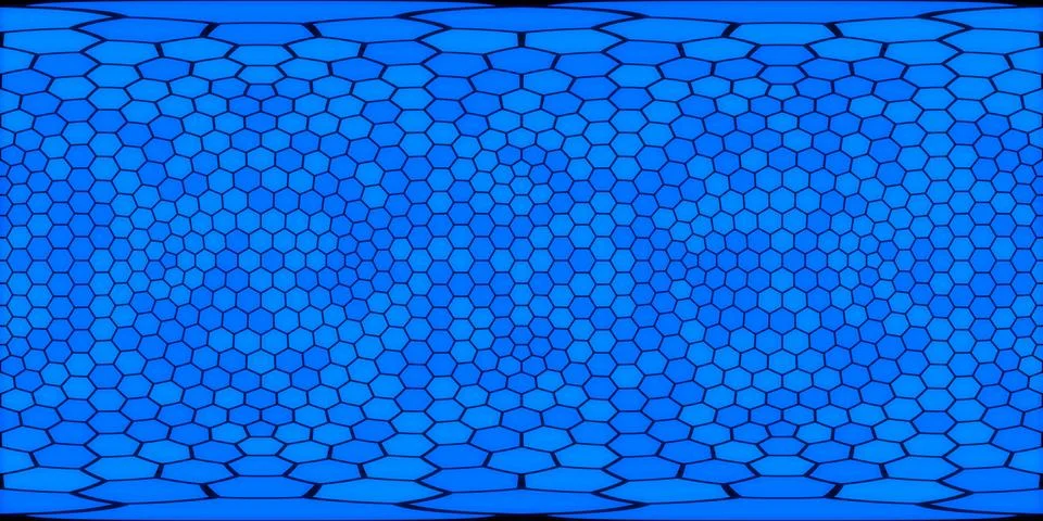 360 degree seamless hexagons view for VR. 3d illustration. Stock Illustration