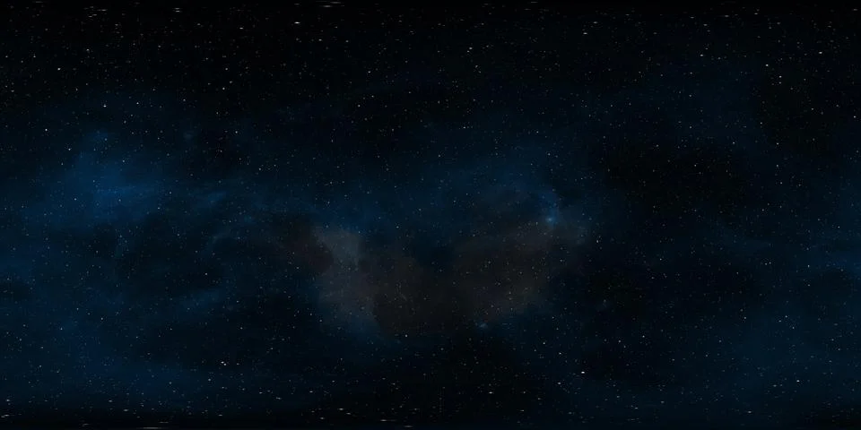 360 degree space background with nebula and stars, equirectangular projection Ilustración de archivo