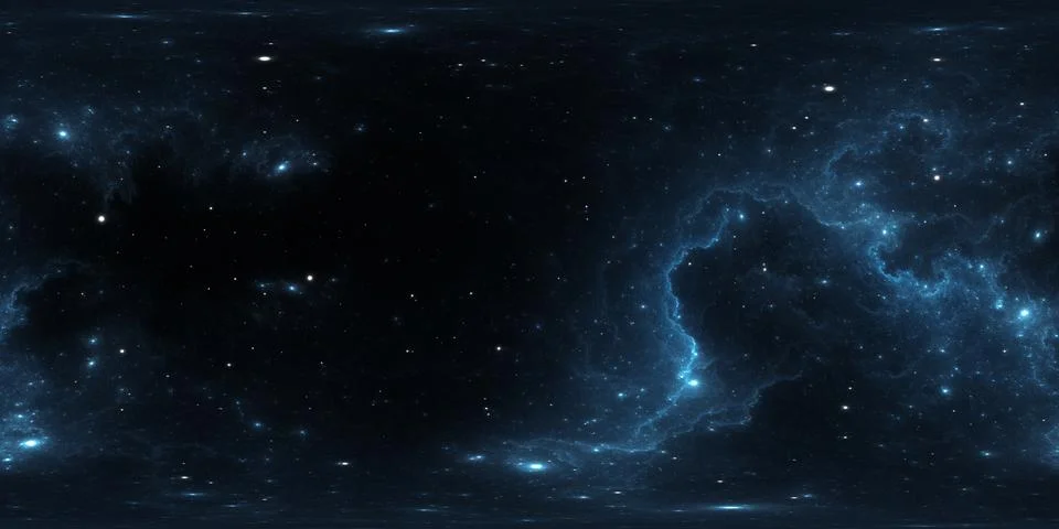 360 degree space panorama, equirectangular projection, environment map. HDR.. 库存插图