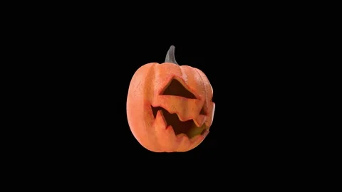 360 Degree Spinning, Looping Pumpkin and Alpha Channel 4K 60 fps Stock Footage 141806043