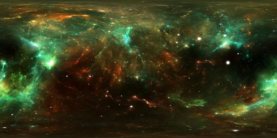 360 degree stellar system and gas nebula. Environment 360 HDRI map 스톡 일러스트