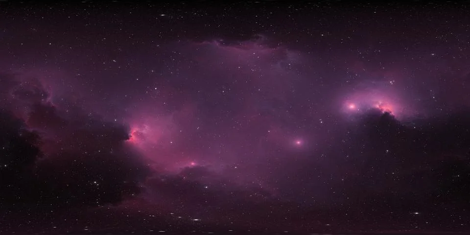 360 degree stellar system and nebula. Panorama, environment 360 HDRI map. E.. Stock Illustration