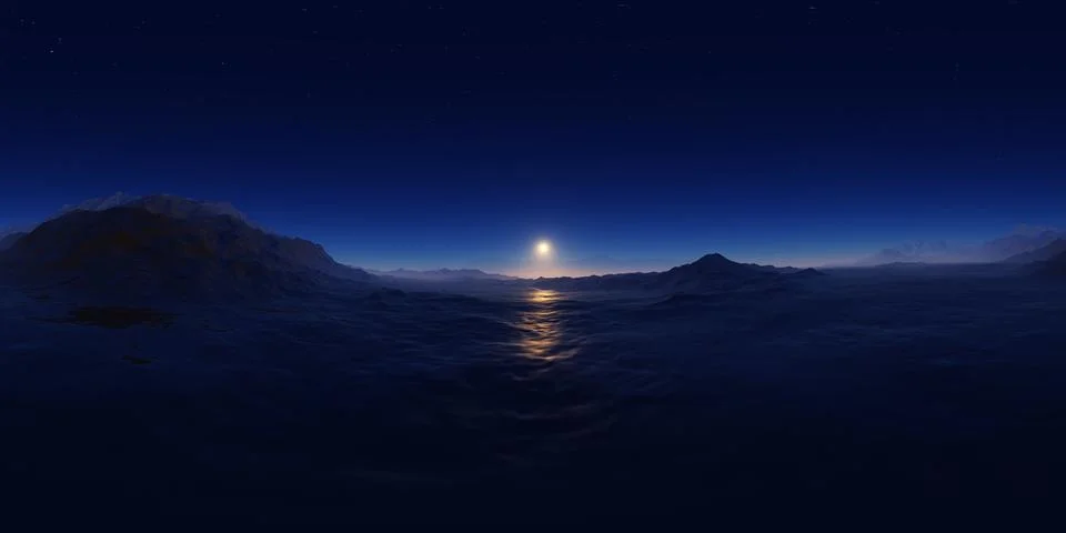 360 degree surface of cold extrasolar planet. Equirectangular projection 库存插图
