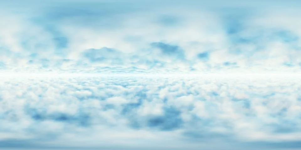 360 degree texture sky background with clouds, equirectangular projection 库存插图