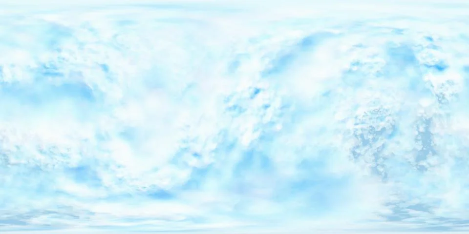 360 degree texture sky background with clouds, equirectangular projection Illustration