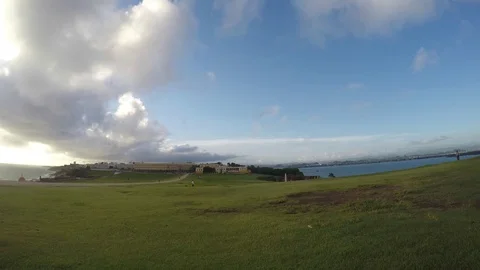 360 degree timelapse of el Morro Fort in Puerto Rico Stock Footage 91461038
