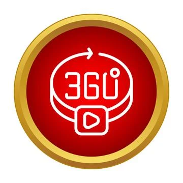 360 degree video panoramic virtual reality icon Stock Illustration