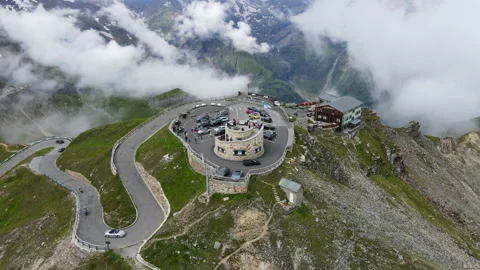 360-degree view of Edelweispitze, at the peak of Grossglockner in the Austria Stock Footage 142672942