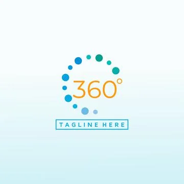 360 Degree View Related Vector Icons design template,360 vector logo design t Stock Illustration