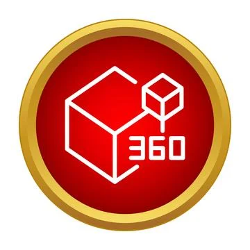 360 degree view virtual reality modeling icon Stock Illustration