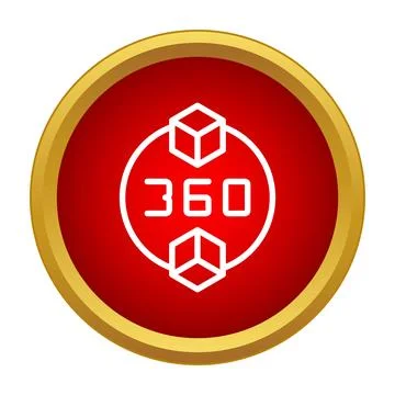 360 degree view virtual reality icon 스톡 일러스트
