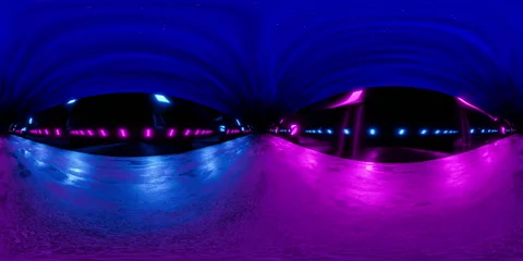 360-Degree View VR Endless Cosmic Road Stock Footage 299073413