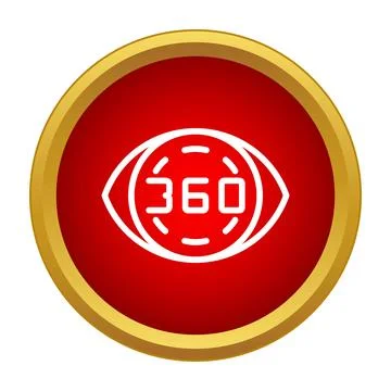 360 degree virtual reality eye view icon Stock Illustration