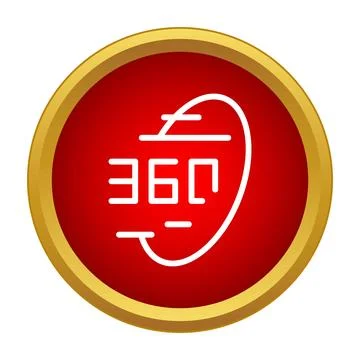 360 degree virtual reality panoramic view icon Stock Illustration
