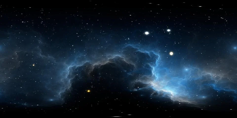 360 degree virtual reality space nebula, equirectangular projection, panora.. Stock Illustration