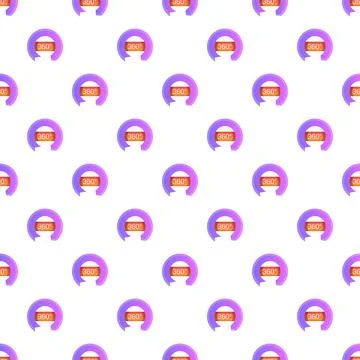 360 degree virtual reality view icons pattern Stock Illustration