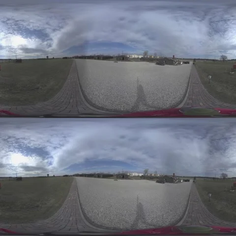 360-Degree Virtual Tour of a German Concentration Camp Crematorium in Poland Stock Footage 263263371