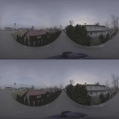 360-Degree Virtual Tour of a Seaside Boardwalk on a Foggy Day Stock Footage 264671289