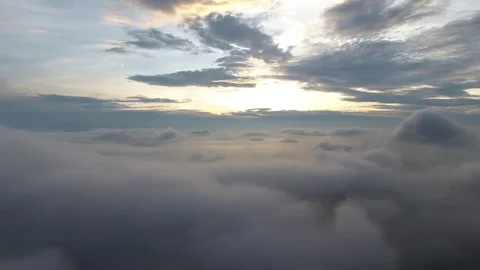 360 degrees above the clouds Stock Footage 81135878