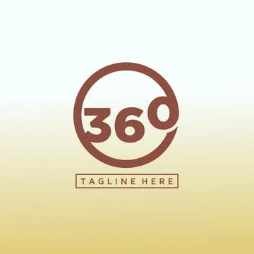 360 Degrees Angle Icon, vector abstract logo design templates online Stock Illustration