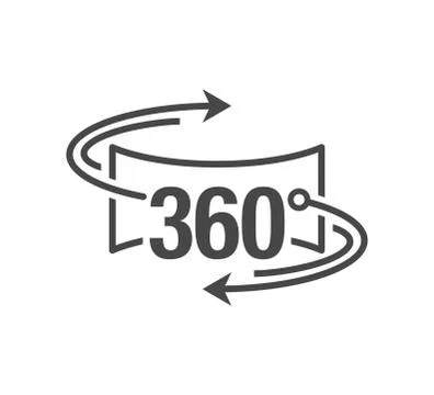360 degrees icon Stock Illustration
