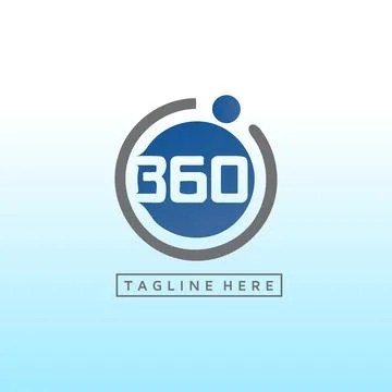 360 Degrees Logo Concept, 360 vector logo design template idea and inspiratio Stock Illustration