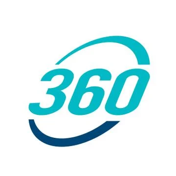 360 degrees logo design vector with circle element illustration Stock Illustration