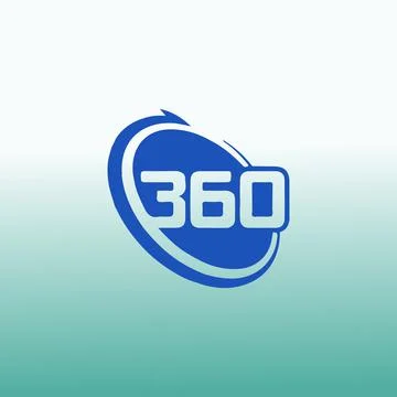 360 Degrees Logos, 360 vector logo design template idea and inspiration. Stock Illustration