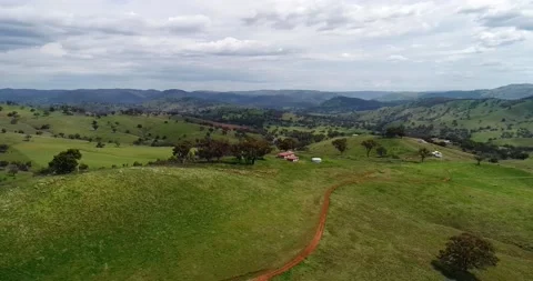 360 degrees panorama over Sofala area of Central West NSW with farms in 4k. Stock Footage 141089247
