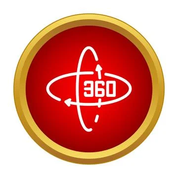 360 degrees panoramic view virtual reality icon Stock Illustration