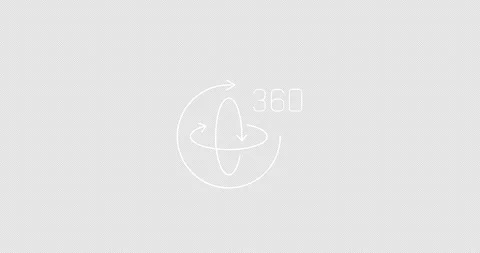 360 degrees rotation animated outline icon Stock Footage 246134998