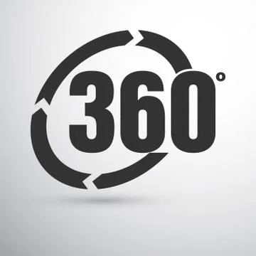360 degrees sign Stock Illustration