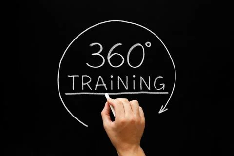 360 degrees training concept Stockfoto's