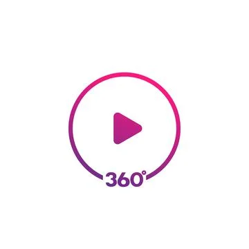 360 degrees video icon Stock Illustration