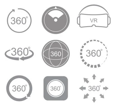 360 degrees view sign icon イラスト素材