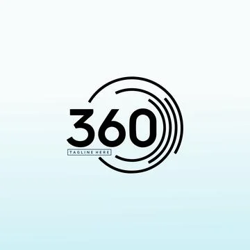 360 Degrees View Vector Icons ,360 vector logo design template idea and inspi Ilustración de archivo