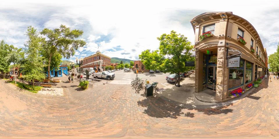 360 equirectangular panorama Rag and Bone New York Aspen Colorado Foto stock