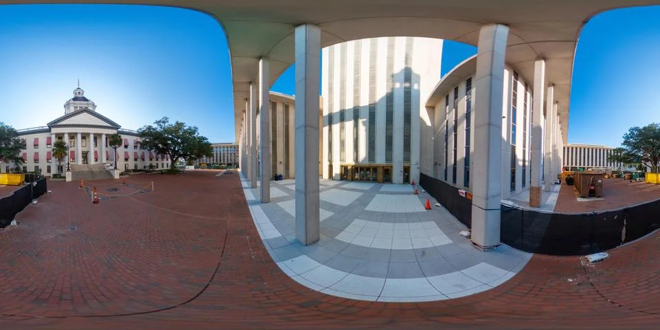 360 equirectangular photo of the Florida State Capitol Building circa 2023 Fotos de archivo