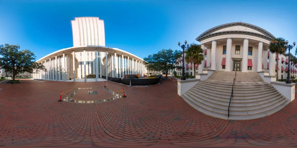 360 equirectangular photo of the Florida State Capitol Building circa 2023 Fotos de archivo