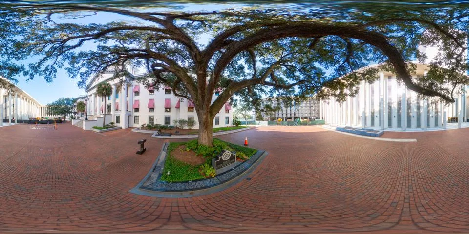 360 equirectangular photo of the Florida State Capitol Building circa 2023 Stock-Fotos