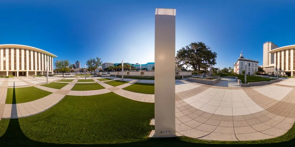 360 equirectangular photo of the Florida State Capitol Building circa 2023 Stock-Fotos