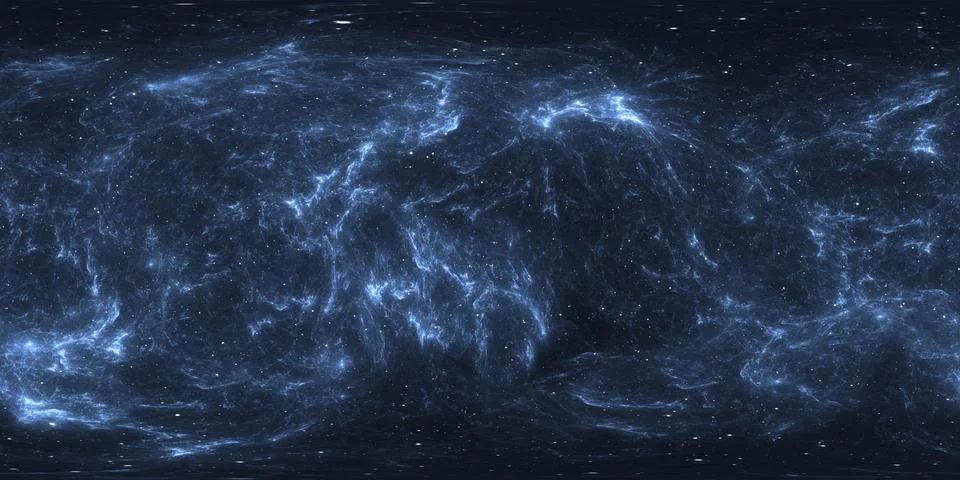 360 Equirectangular projection. Space background with nebula and stars. Ilustración de archivo