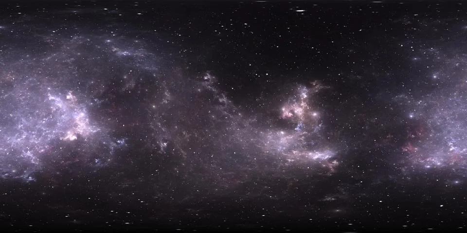 360 Equirectangular projection. Space background with nebula and stars. Panor 库存插图
