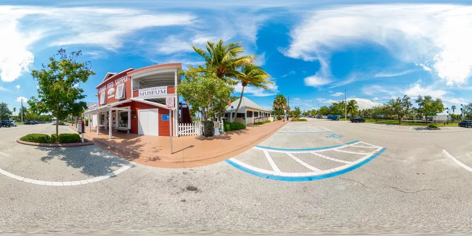 360 equirectangular vr photo of Stuart Heritage Museum Foto stock