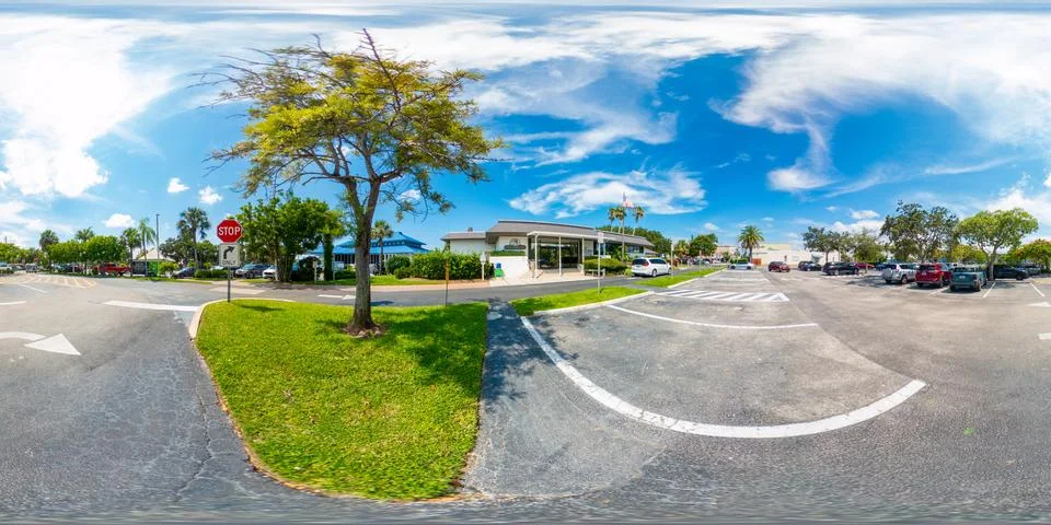360 equirectangular vr photo of Stuart City Hall Building Stock-Fotos