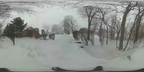 360 Falling Snow Video stock 145374042