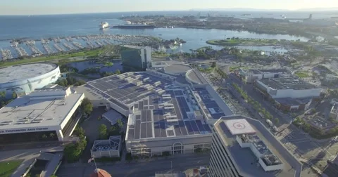 360 long beach buildings day Stock Footage 63394873