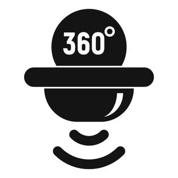 360 motion sensor icon, simple style Stock Illustration