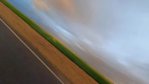 360 outback drive in an old ute Stock Footage 313859539